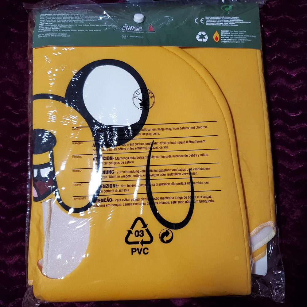 Adventure Time Jake Child Costume Size Large 12-14